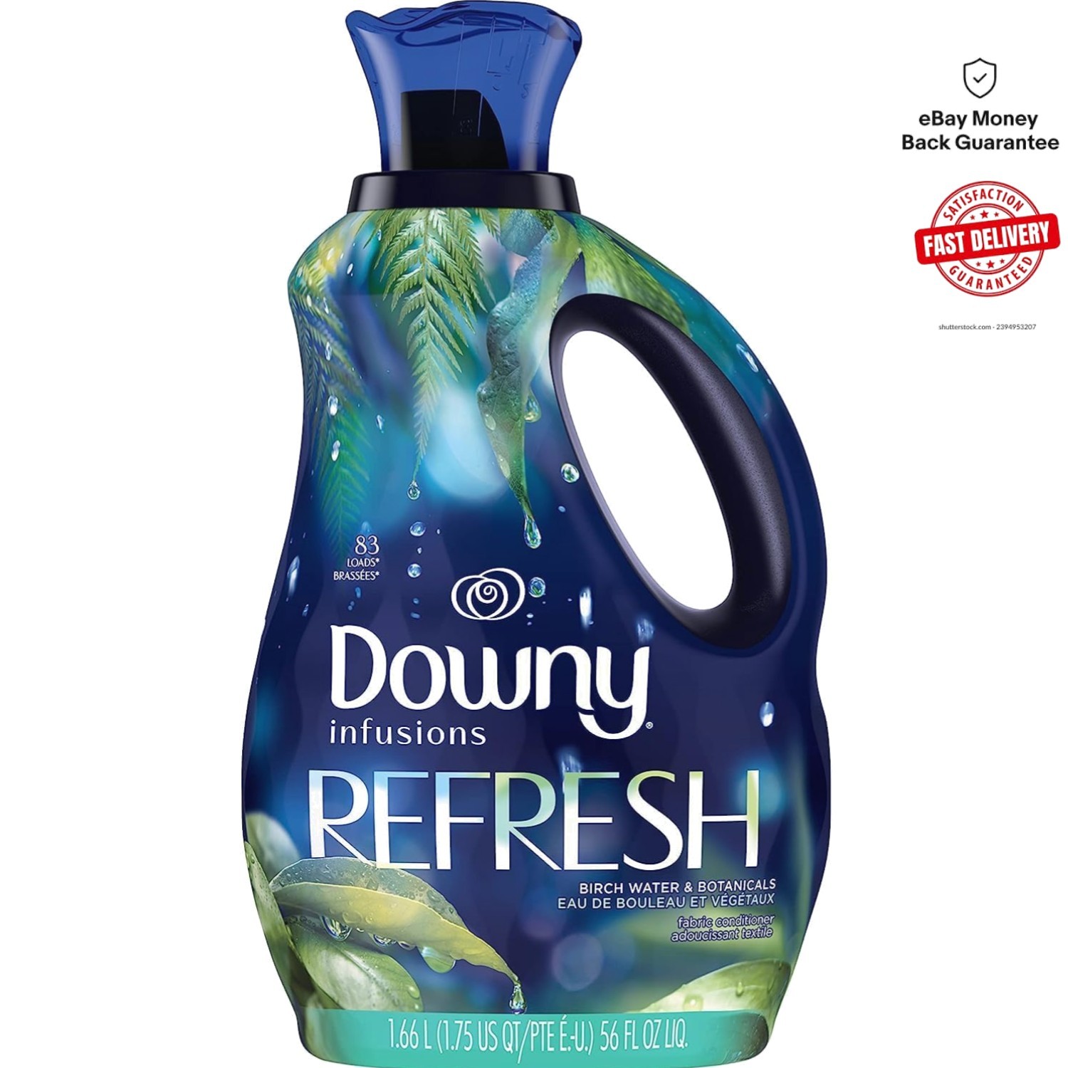 56 Fl Oz Infusions Fabric Softener with Birch Water for Cozy, Fresh Laundry