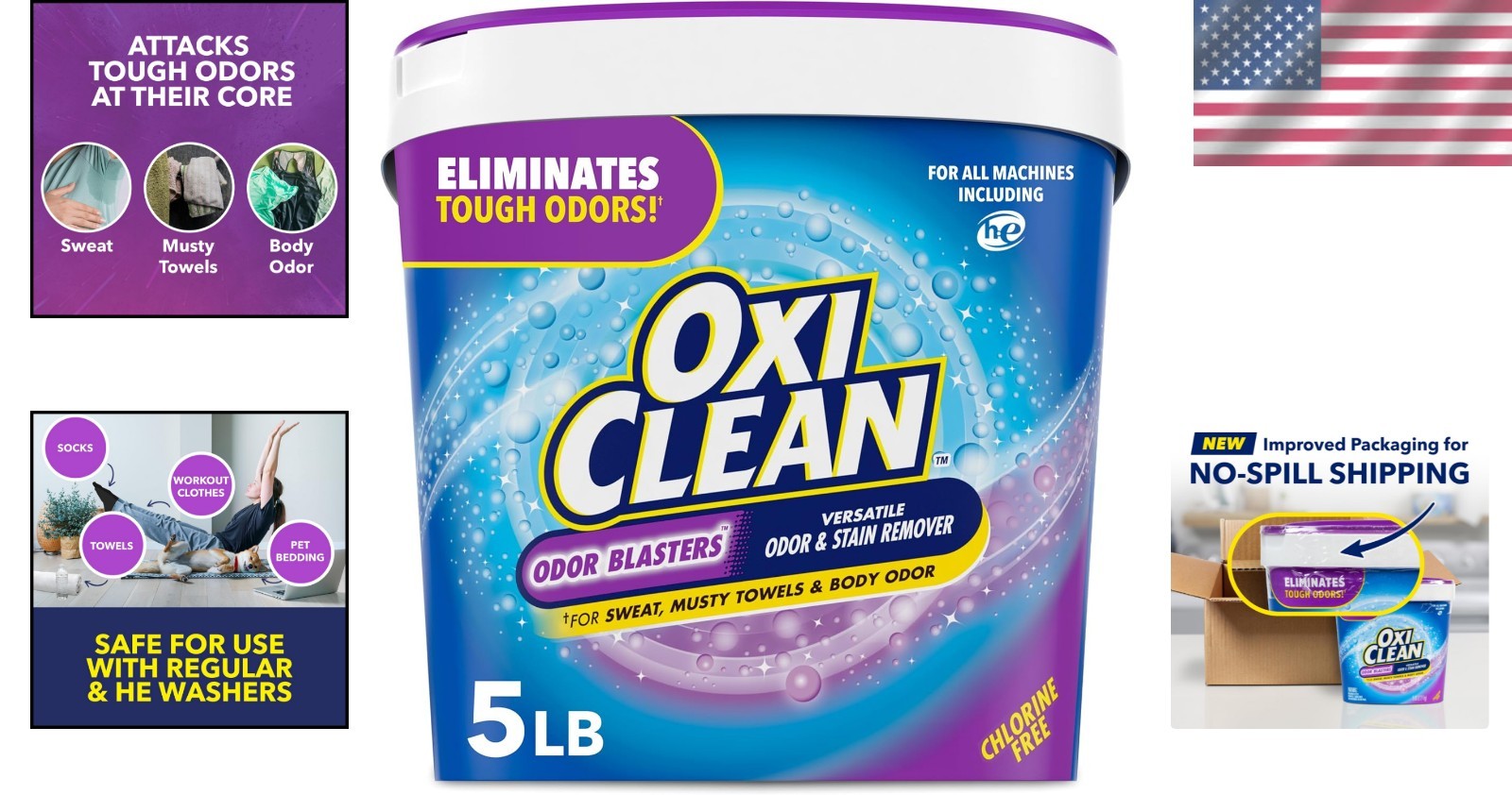 Odor Blasters 5 lb Versatile Stain Remover Powder – Eco-Friendly & Effective