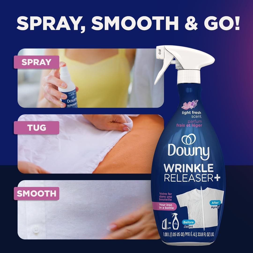 Downy Wrinkle Releaser & Refresher Fabric Spray Light Fresh Travel 3oz