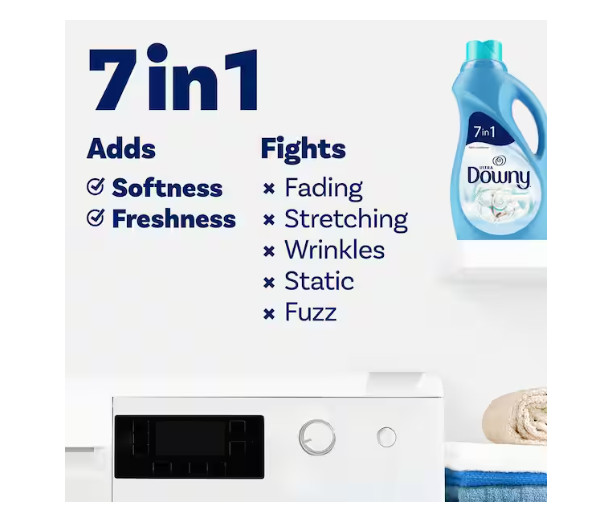 Downy Ultra Cool Cotton Scent Liquid Fabric Softener, 190-Loads, 140 fl. oz.