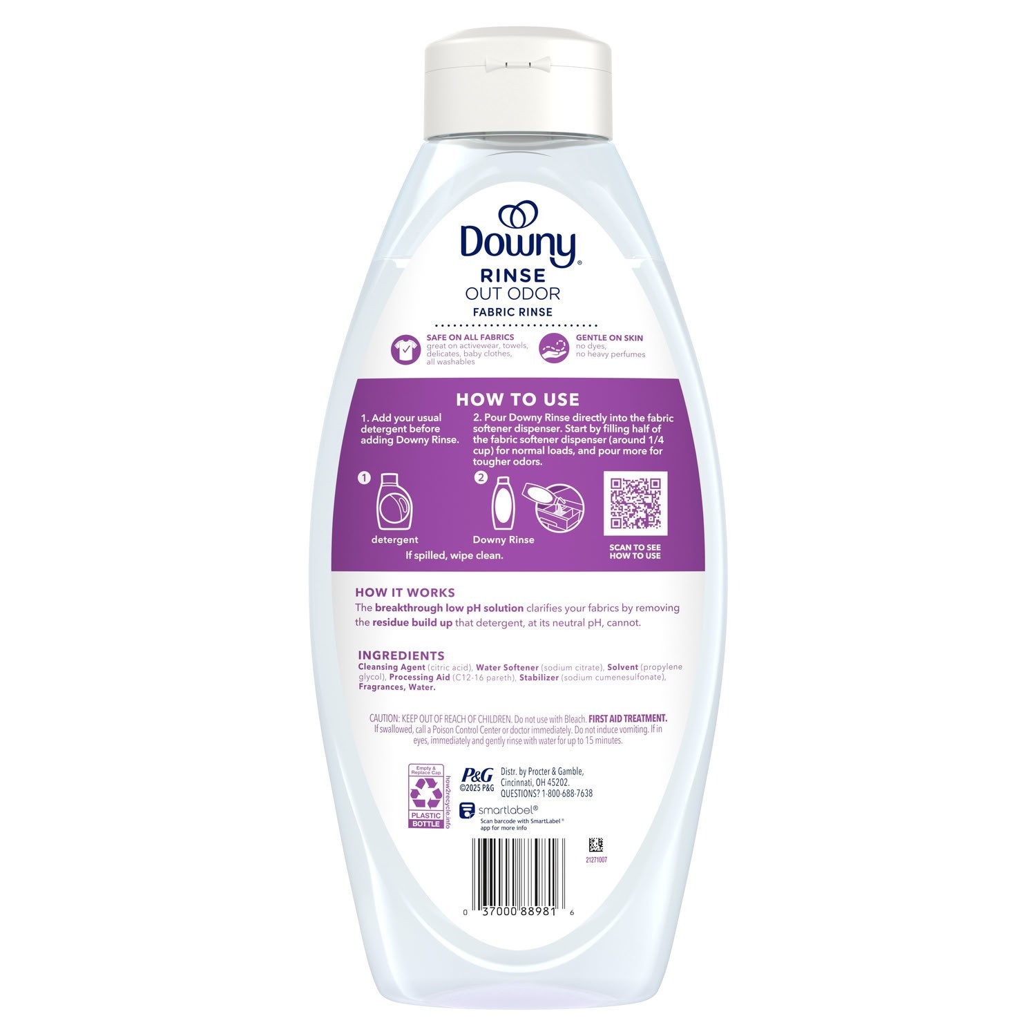 Downy Rinse Out Odor Laundry Rinse Fresh Lavender Scent Refreshes 48 Oz