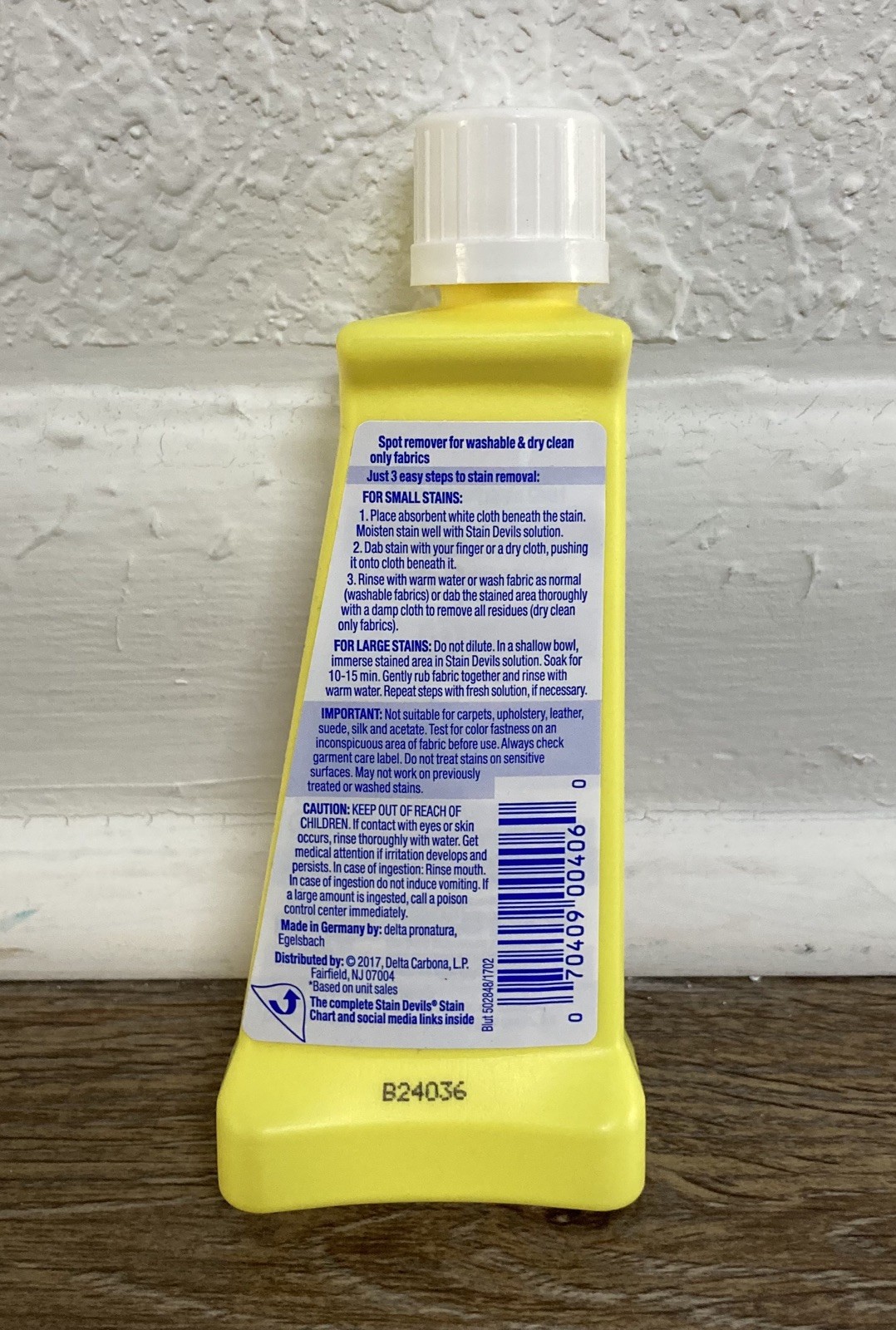 Stain Devils #4 Stain Remover, Blood & Dairy, Ice Cream 1.7 oz 406/24 Specialty