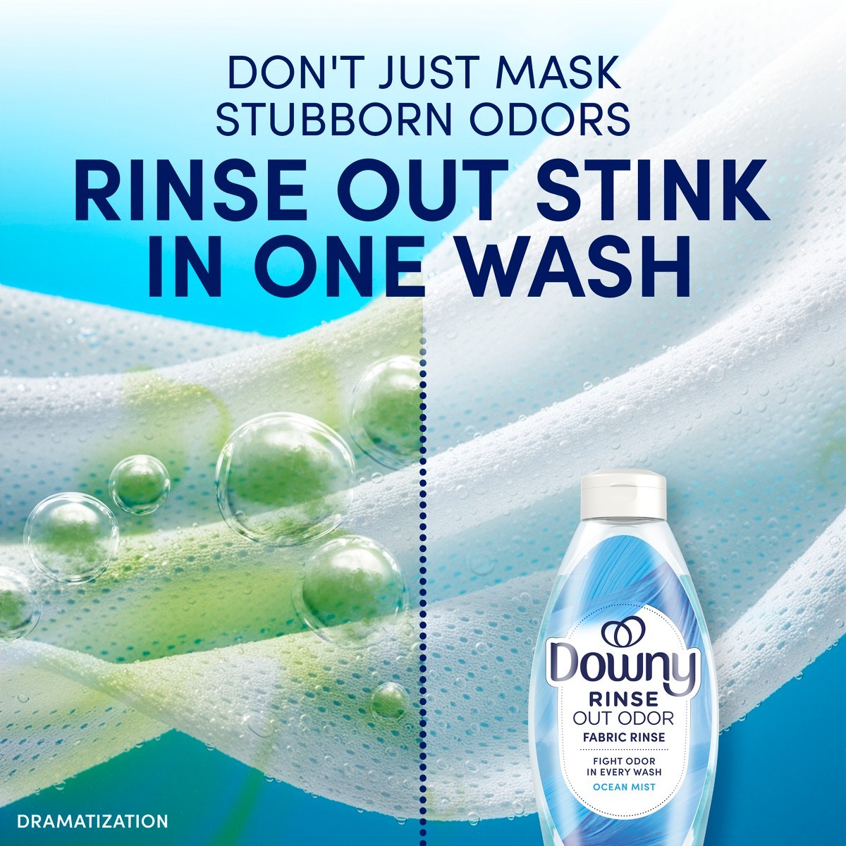 Downy Rinse and Refresh Ocean Mist – Rinse Out Odors – 48 fl oz