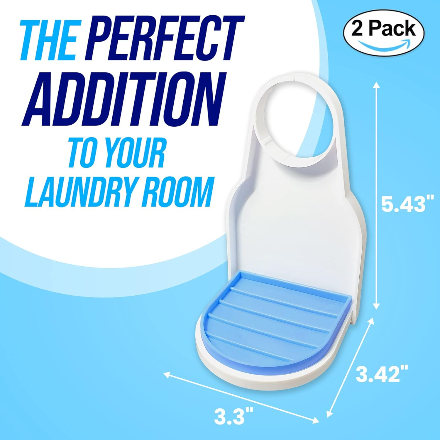 [2 Pack] Laundry Detergent Cup Holder, Detergent Drip Catcher | (Upgraded Drip T