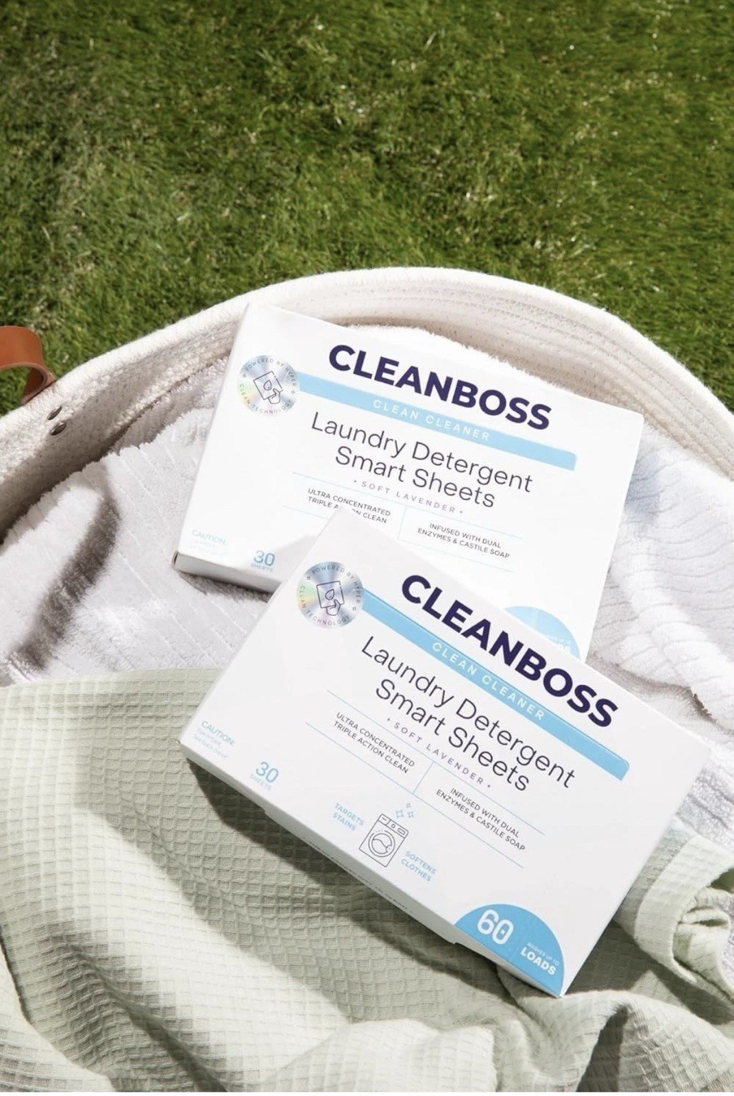 NIB 2~PACK CleanBoss Laundry Detergent Smart Sheets – 60 Sheets (120 loads) NEW!