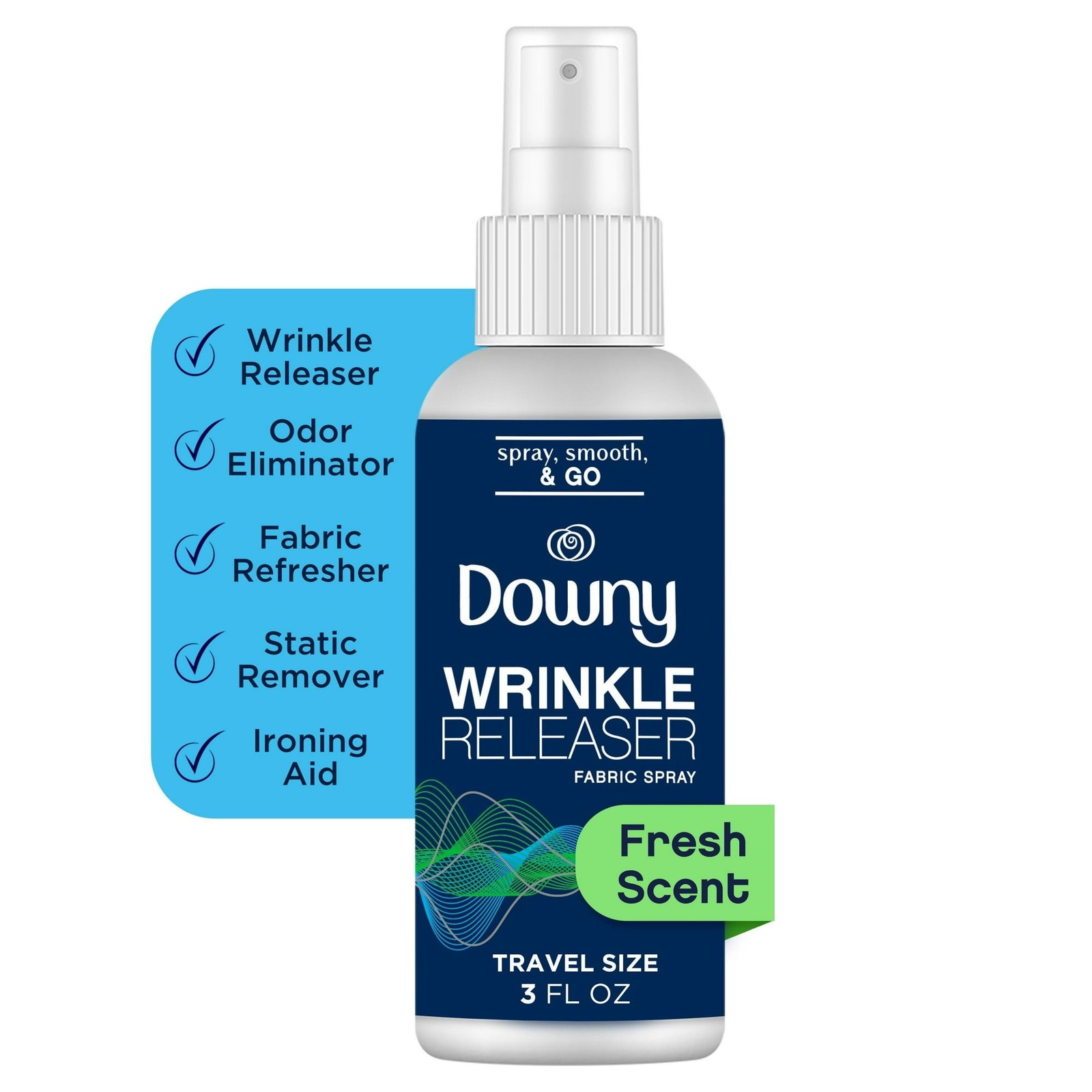 Downy Wrinkle Releaser & Refresher Fabric Spray Light Fresh Travel 3oz