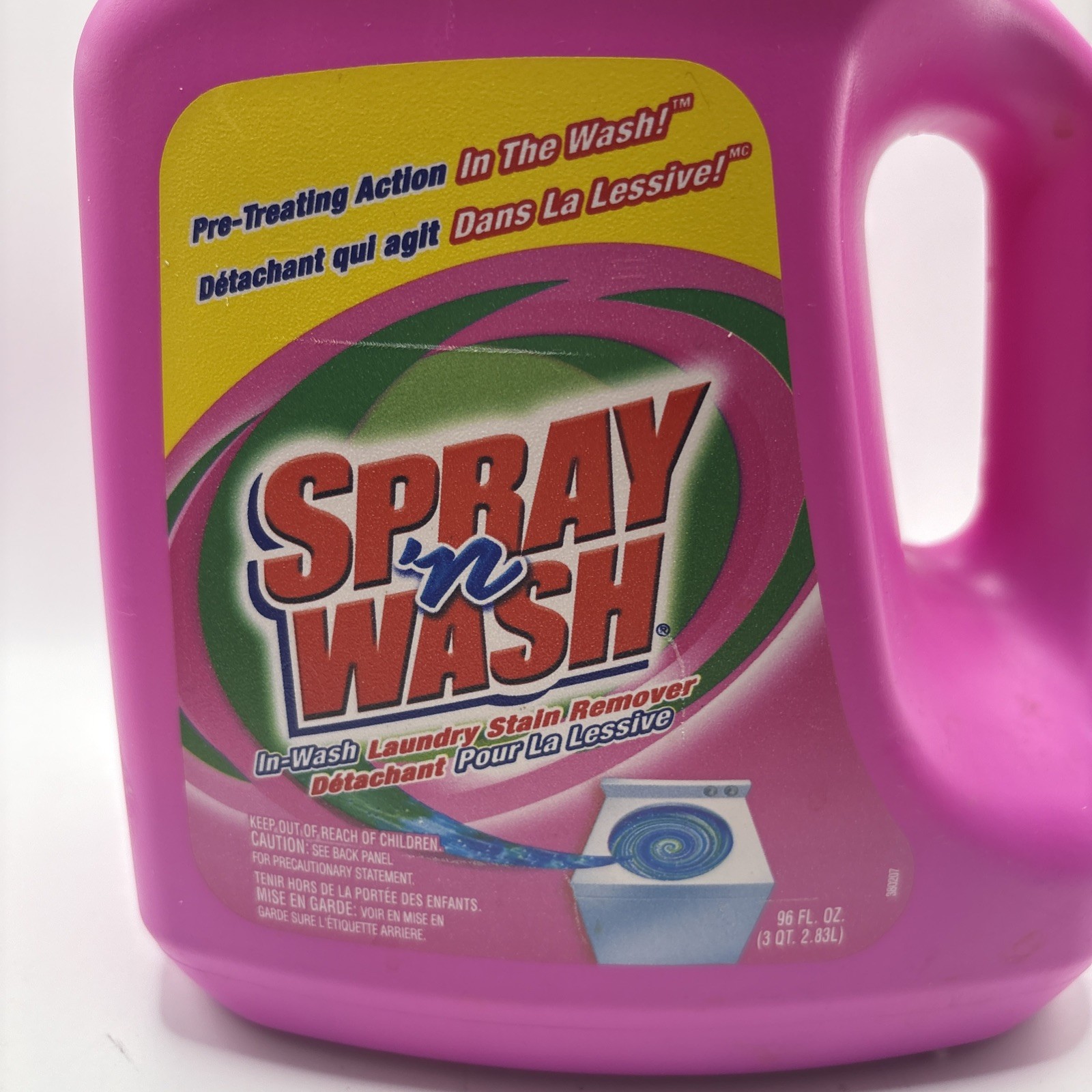 Spray n Wash Pre Treat Stain Remover PINK BOTTLE 96 oz Discontinued 35% Full