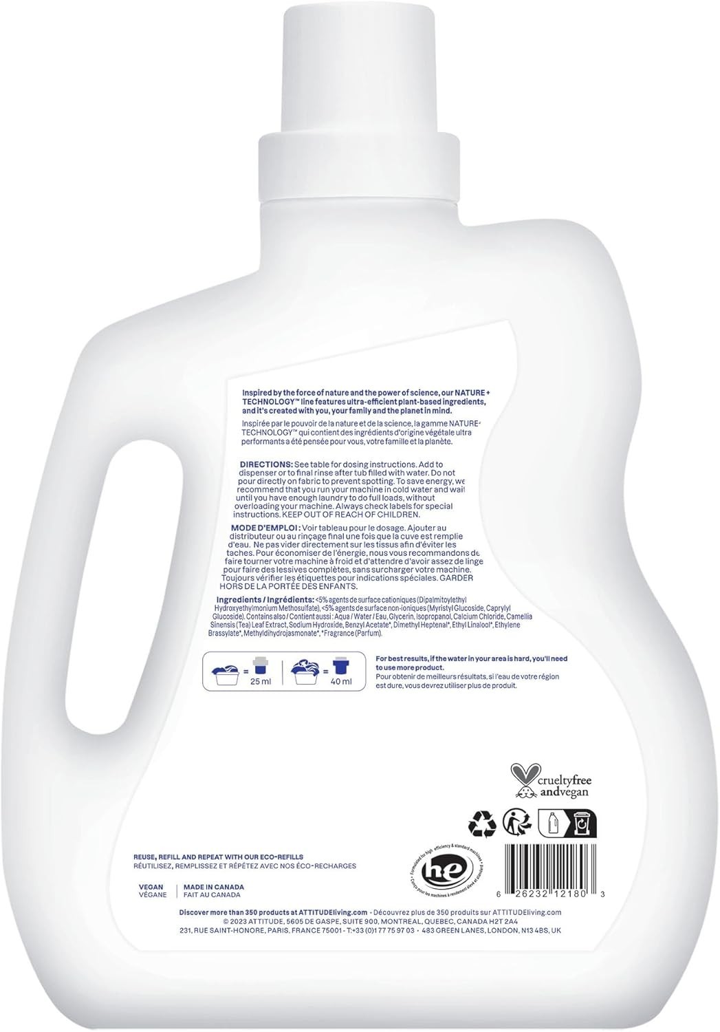 Liquid Fabric Softener, Plant-Based & , HE Compatible, Naturally Derived, Wil…