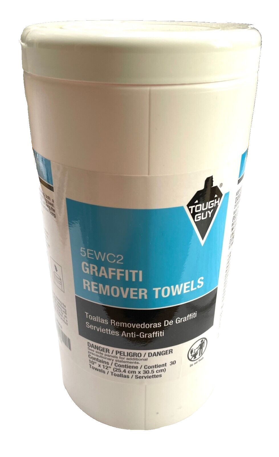 Tough Guy Graffiti and Spray Paint Remover Towels, 5EWC2 Heavy Duty Stains