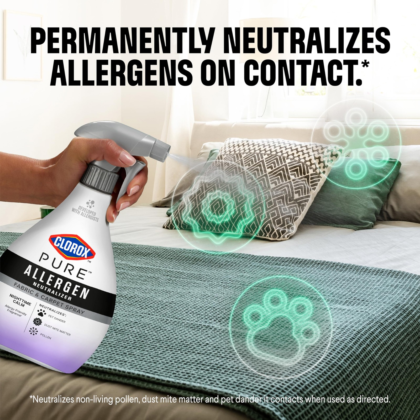 Clorox PURE Allergen Neutralizer Fabric and Carpet 26 Fl Oz (Pack of 1)