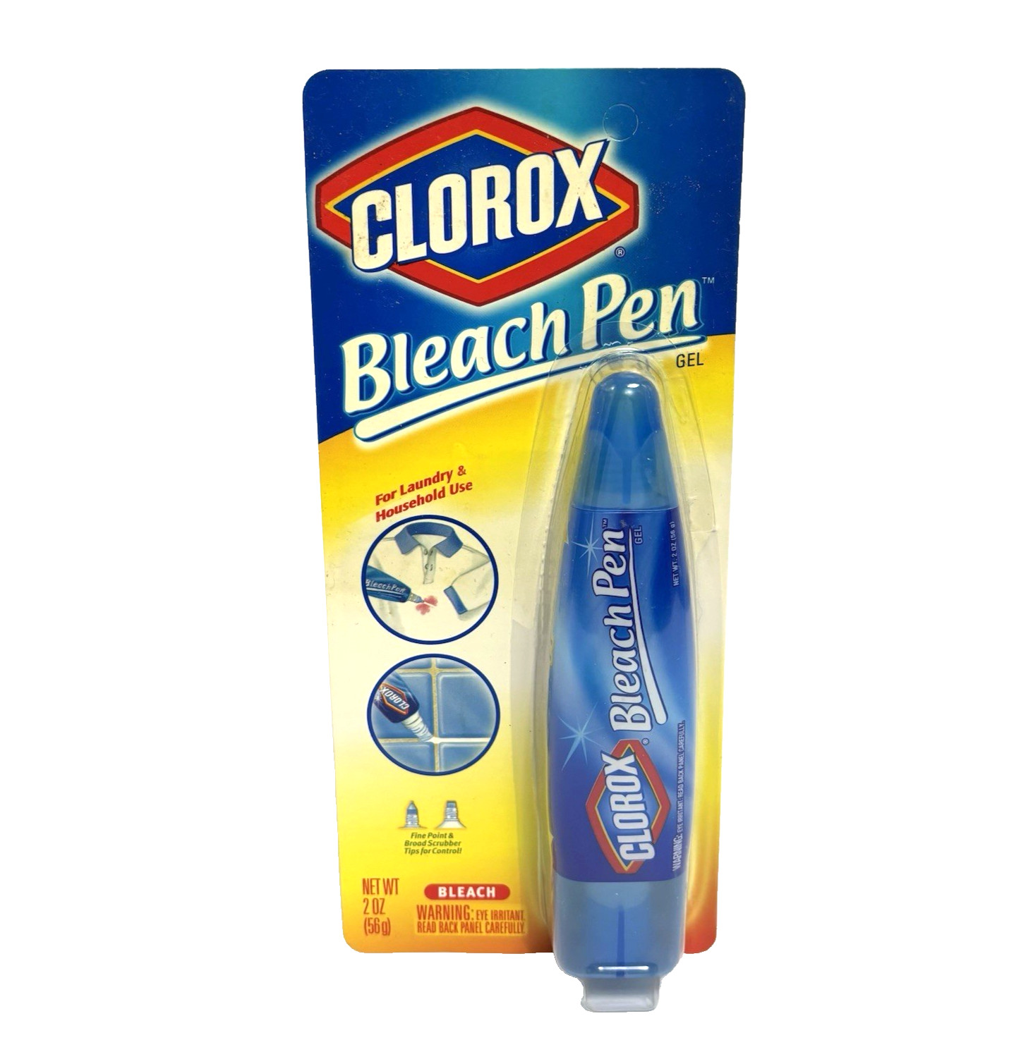 Clorox Bleach Pen Gel 2002 Dual Tip Discontinued New/Sealed Laundry 2.0 fl oz