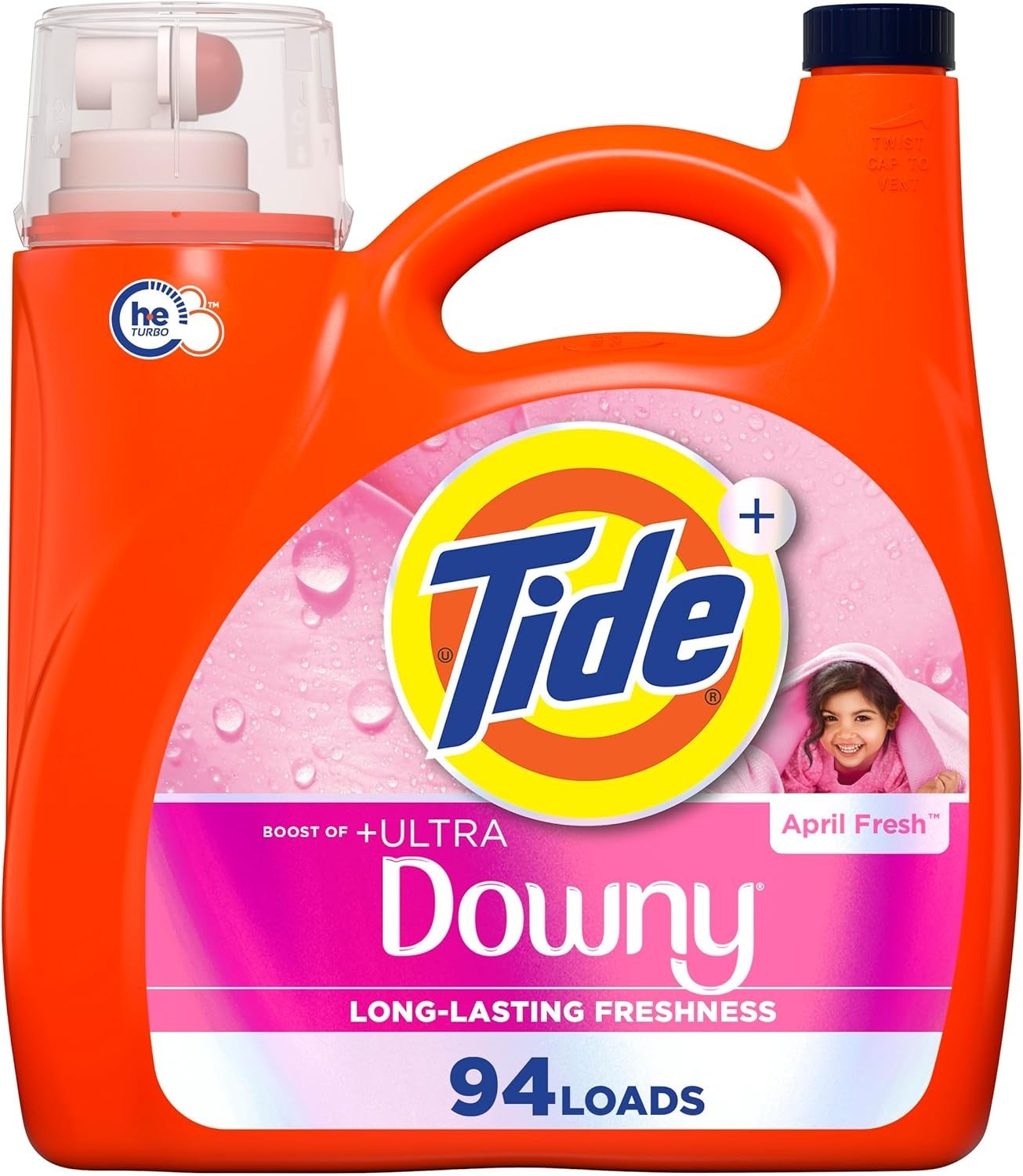 Tide with Touch of Downy Liquid Laundry Detergent 132 Fl Oz Powerful Cleaning