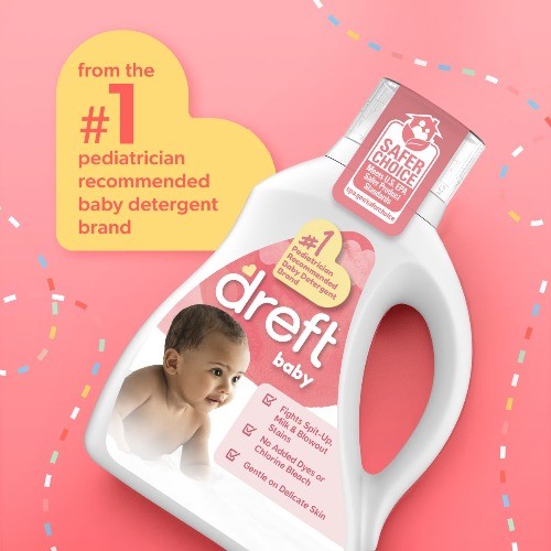 Dreft Baby Liquid Laundry Detergent, Fights Stains, Removes Odors