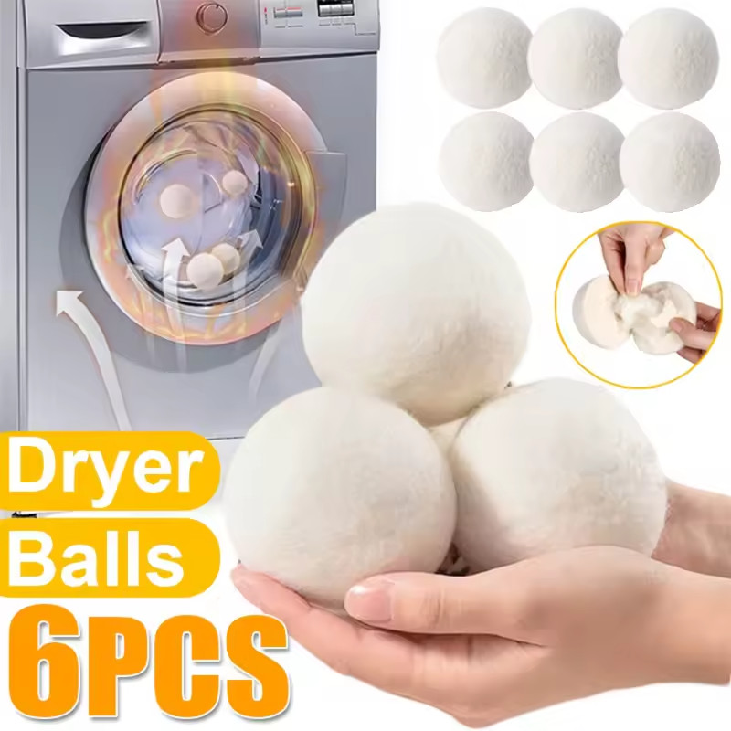 SnugPad XL New Zealand Wool Dryer Balls Fabric Softener 100% Organic – 6 Pack