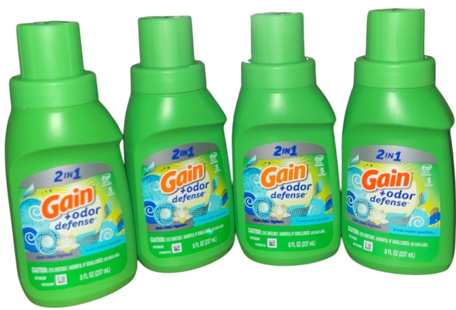 4) Gain Fresh Water Sparkle 8 Fl Oz Detergent & 1) Fireworks *DISCONTINUED*