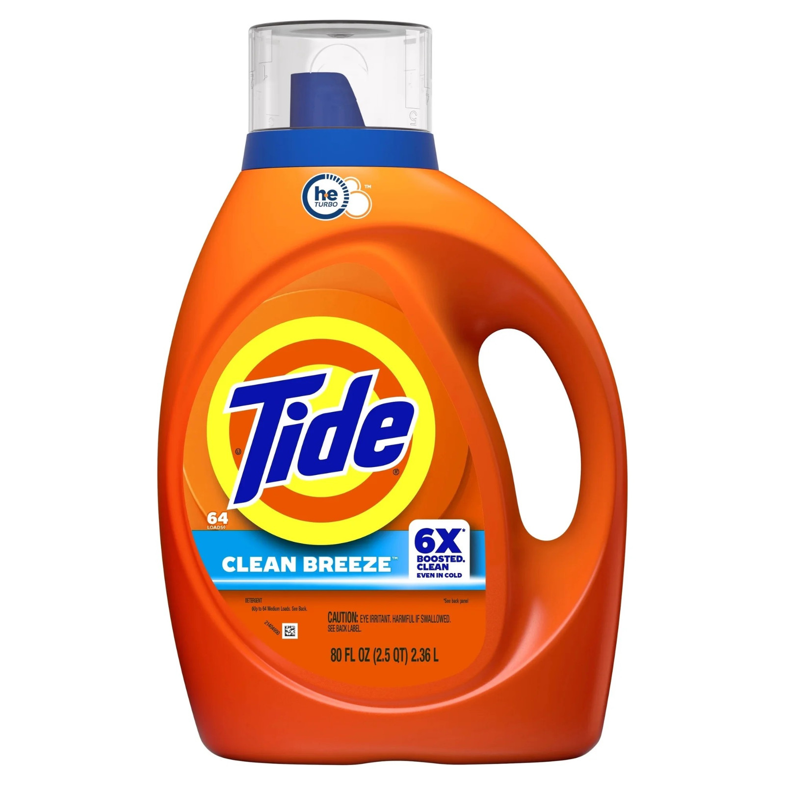Tide Laundry Detergent Liquid, Clean Breeze Scent, 64 Loads, 80 fl oz