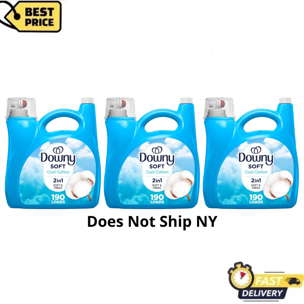 Downy Liquid Laundry Fabric Softener & Conditioner, Cool Cotton, 140 fl oz, 3PK