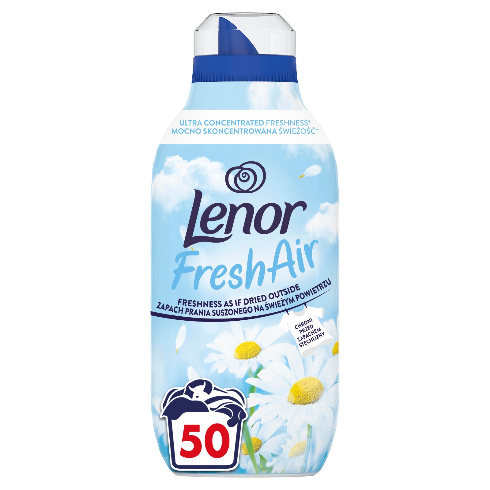 LENOR FRESH AIR Effect Laundry Liquid Fabric Softener 50 Loads Bottle 700ml