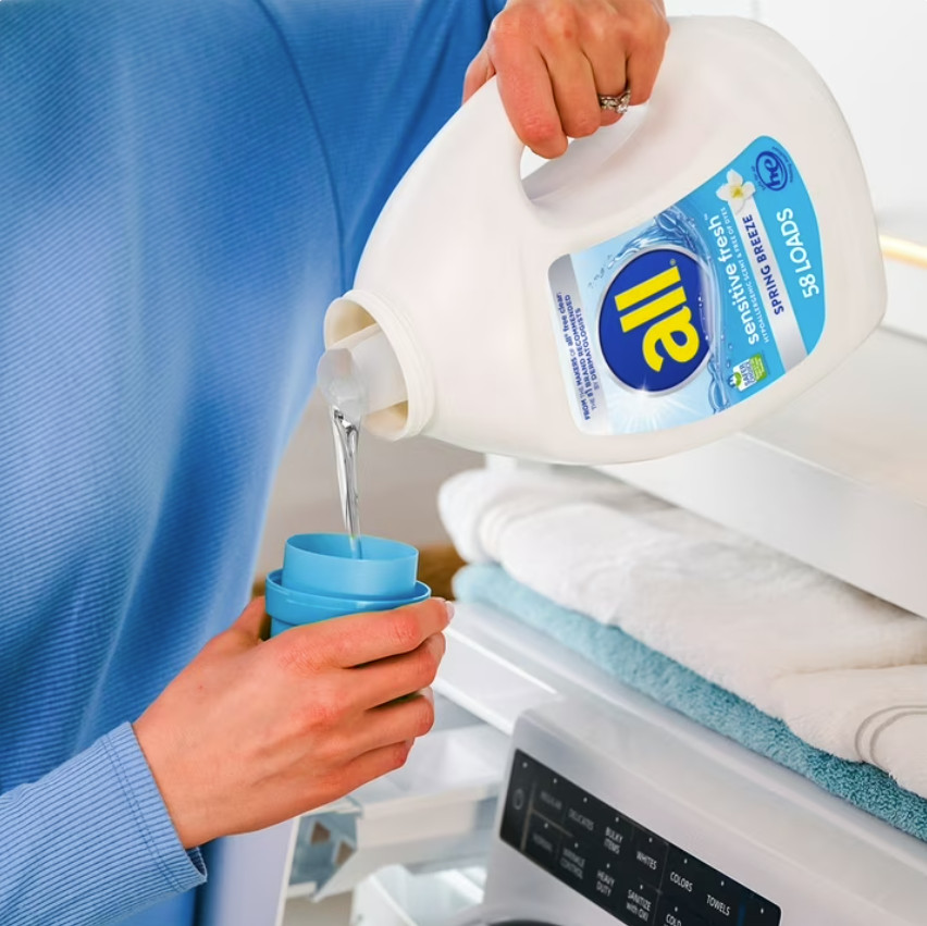 3P all Sensitive Fresh Liquid Laundry Detergent, Spring Breeze, 73 oz, 58 Loads