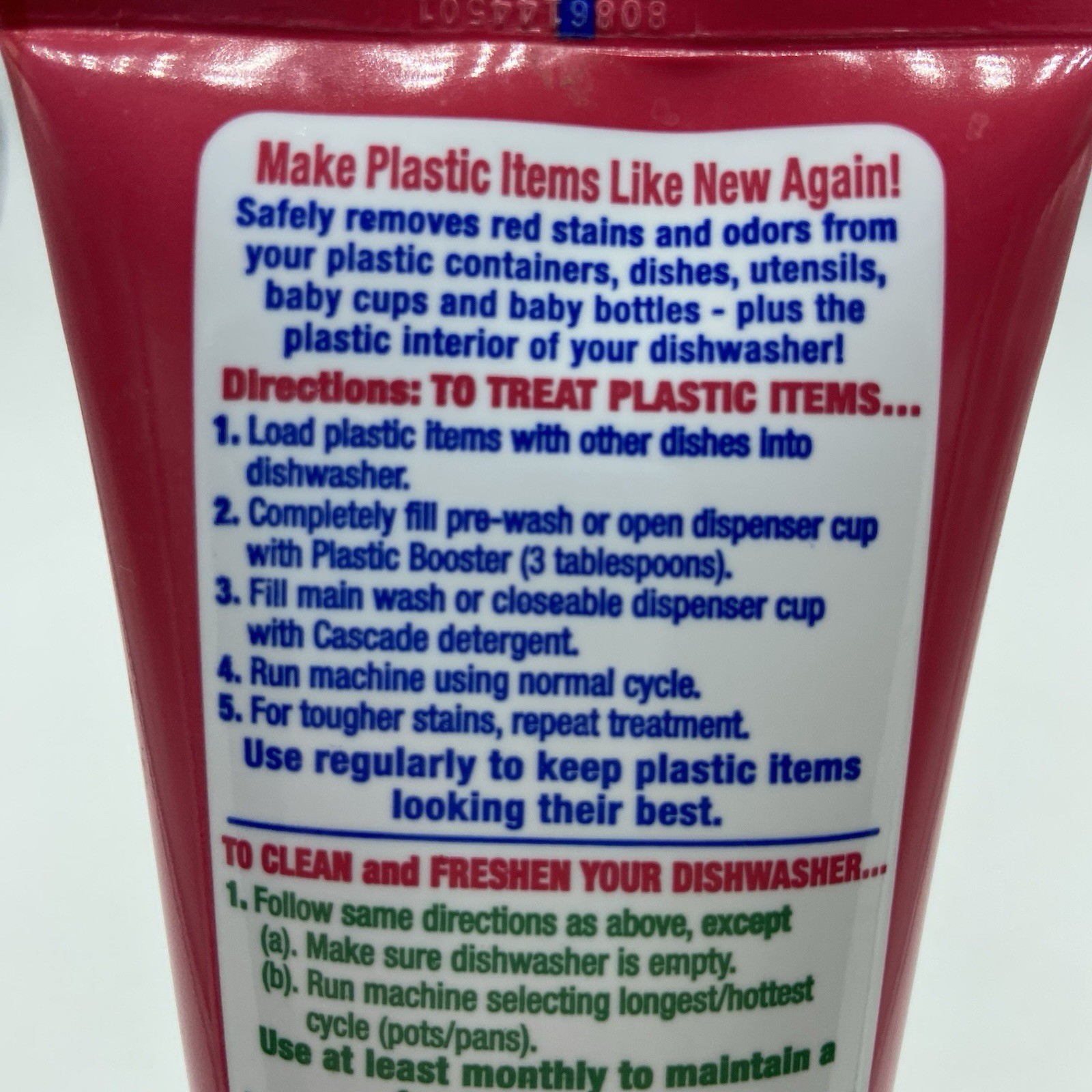 Cascade Plastic Booster Plastic Cleaning Dishwasher Additive 2003 DISCONTINUED