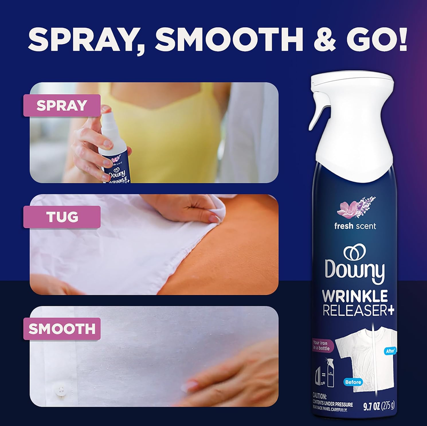 Downy Wrinkle Releaser Spray | All In One 9.7 Ounce (Pack of 2)