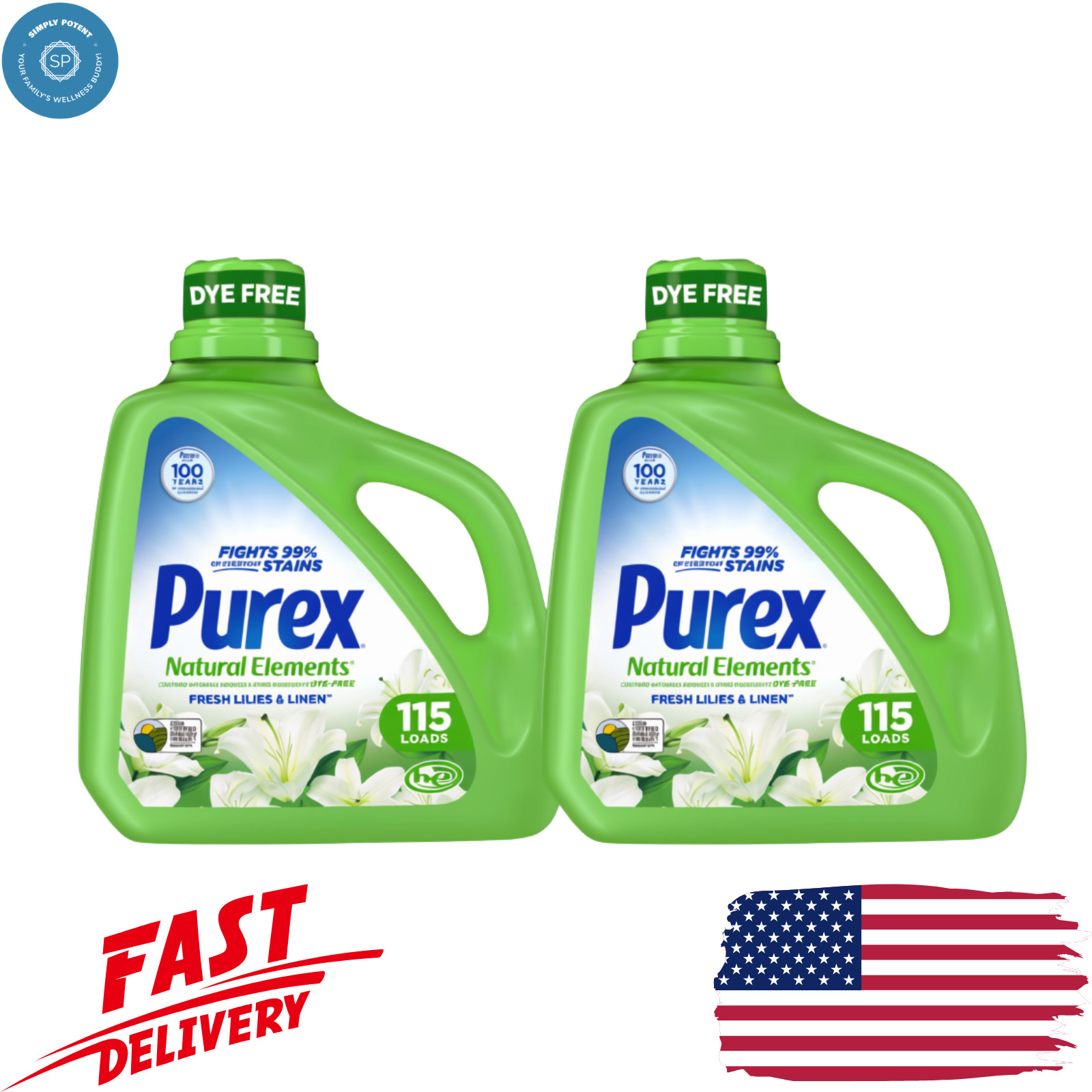 Purex Linen & Lilies Natural Elements Liquid Laundry Detergent 150 fl oz
