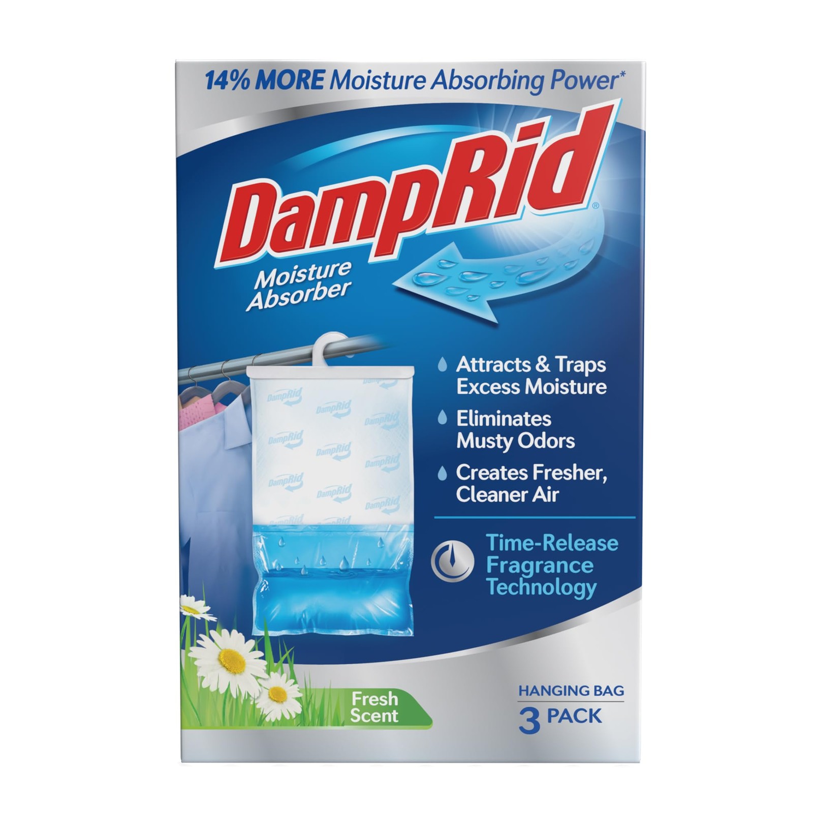 DampRid Fresh Scent Hanging Moisture 1 Pound (Pack of 3),