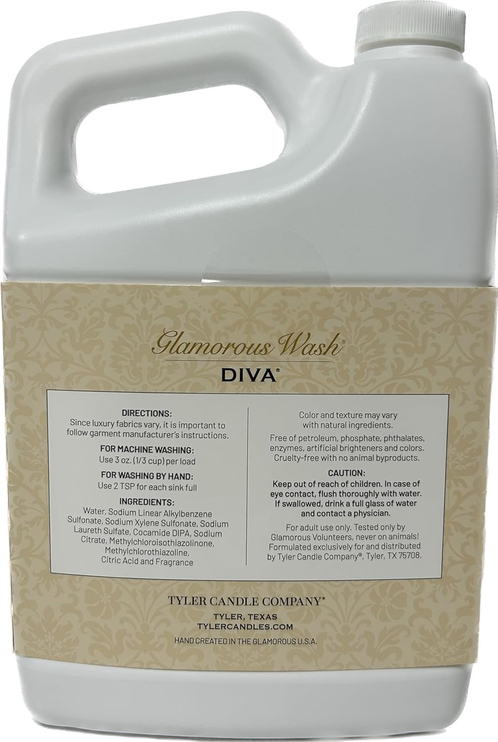 Tyler Glam Wash Laundry Detergent, Diva, Liquid, 64 Fl Oz Half Gallon HE Safe