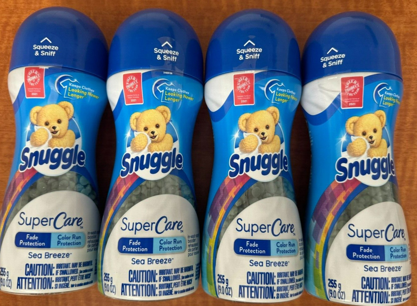 Pack of 4 Snuggle Super Care Fade & Color Run Protection Sea Breeze 9oz Each New