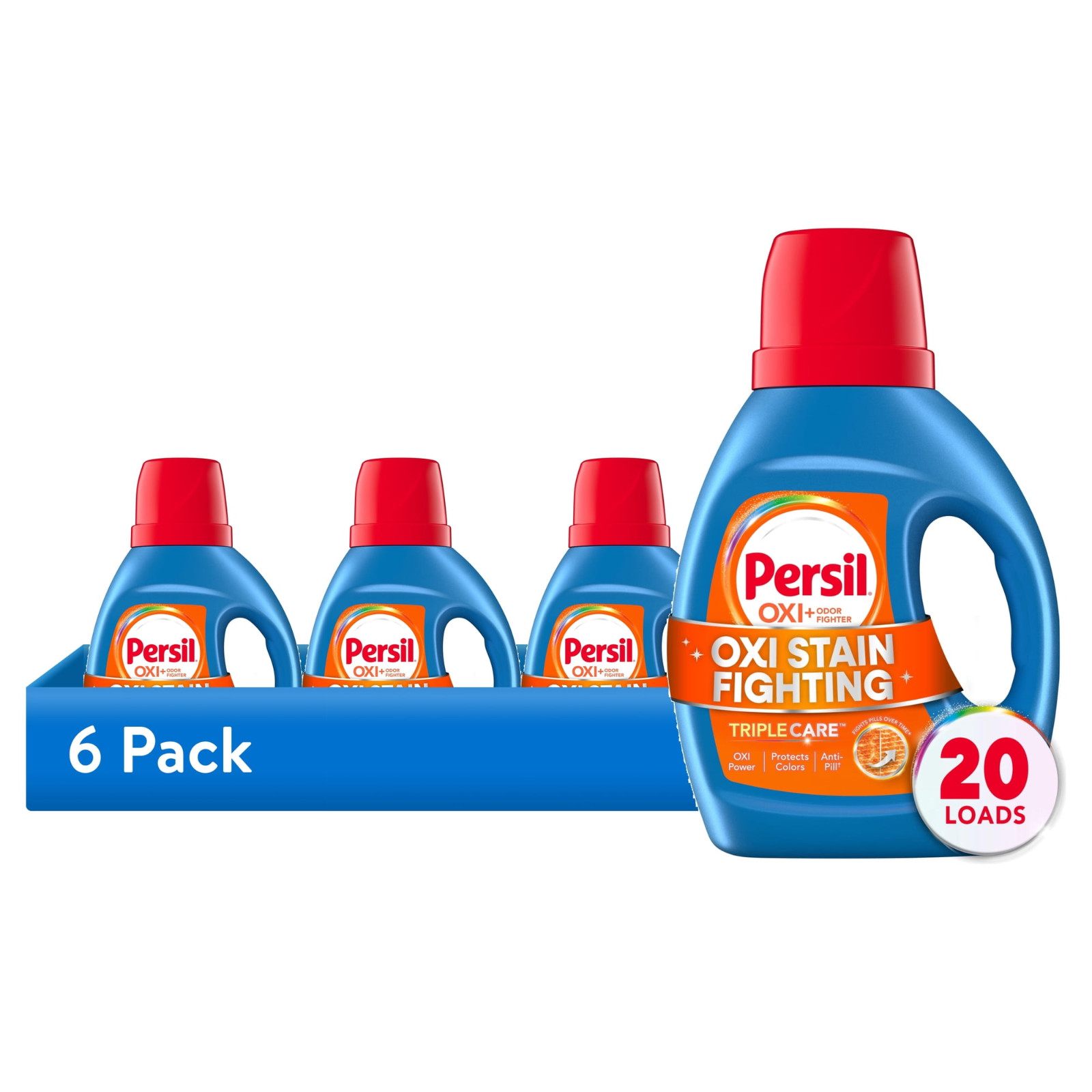 (6 Pack) Persil Advanced Clean Oxi+Odor Fighter 34 oz 20 Loads (FREESHIP)
