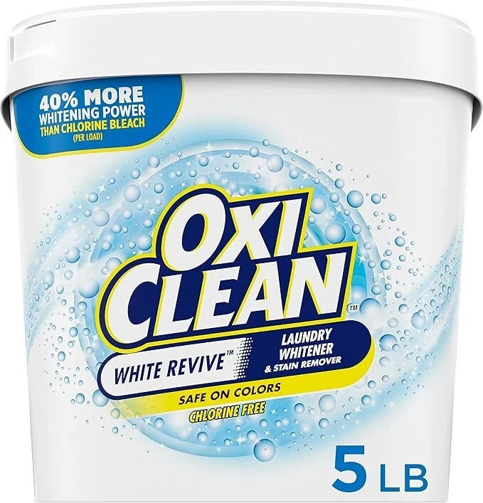 OxiClean White Revive Laundry Whitener and Stain Remover Powder, 5 lb