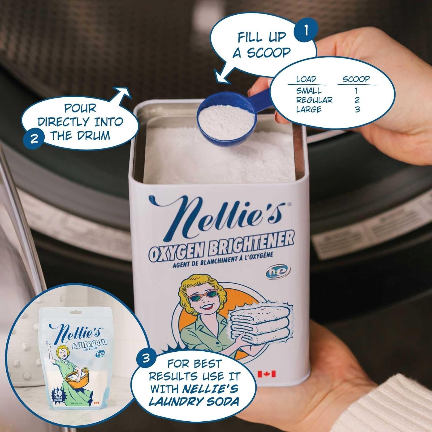 Nellie’s Oxygen Brightener 3.75 lbs Each (Pack of 3)