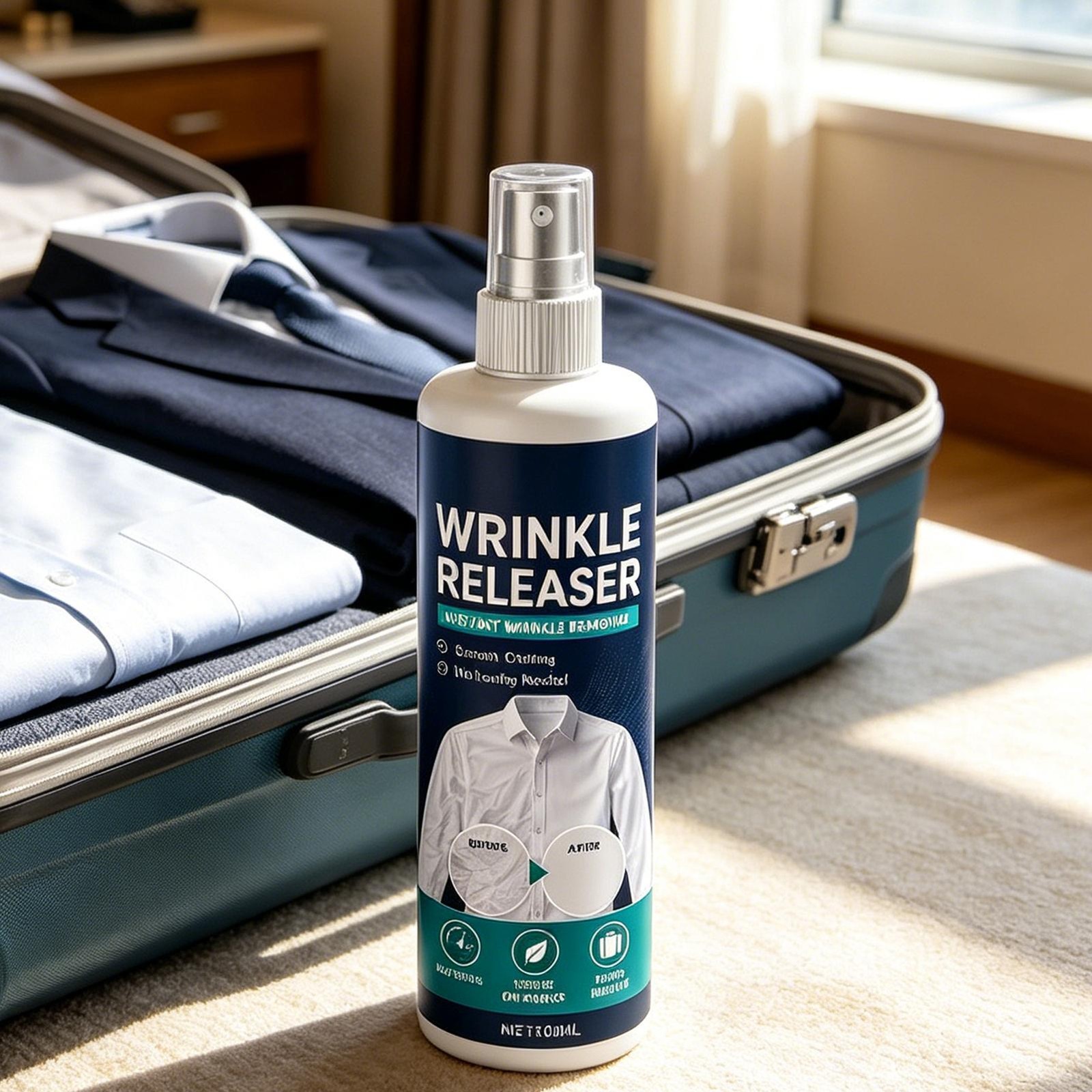 Instant Wrinkle Releaser Spray,Clothes Wrinkle Release Spray,No Iron,Anti Static