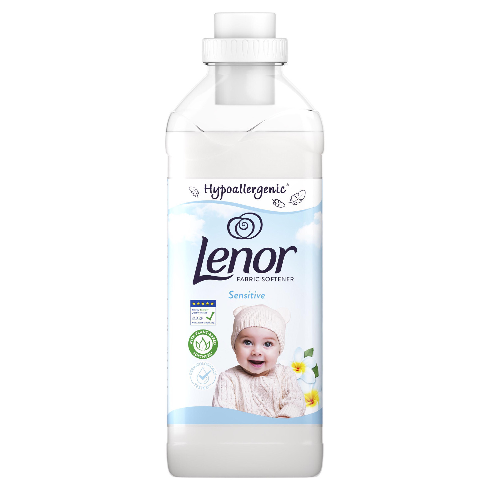 LENOR SENSITIVE Hypoallergenic Laundry Liquid Fabric Softener Bottle 850ml