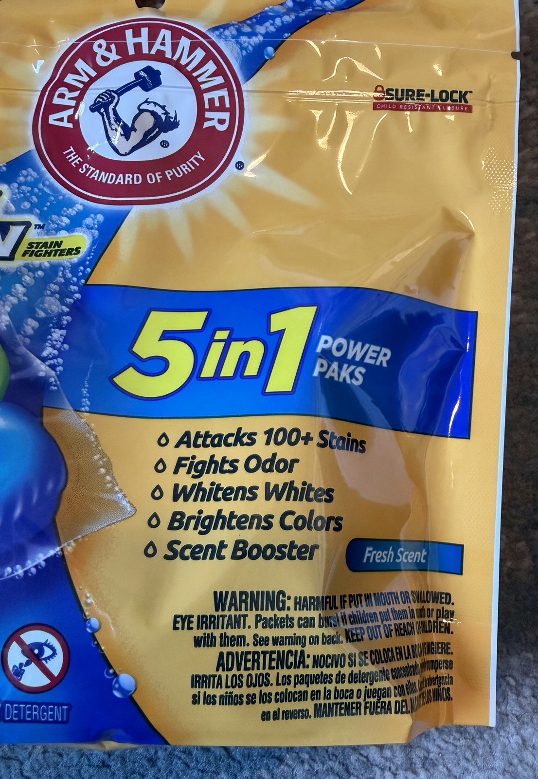 Set Of 2 Arm & Hammer Plus OxiClean 5-in-1 Power Paks – 14 Count