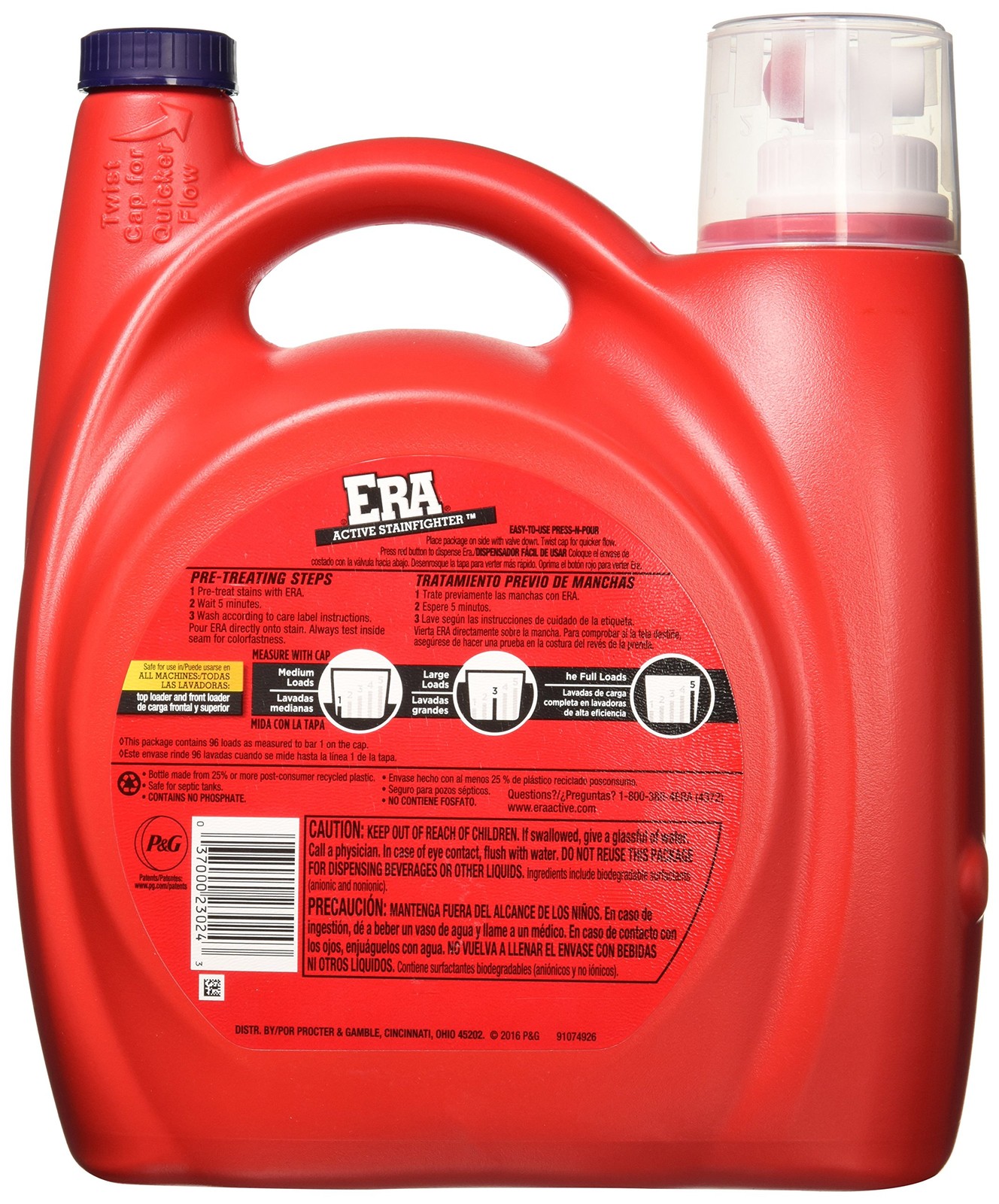ERA Active Stainfighter Formula Laundry Detergent 96 Load, 150 Ounce