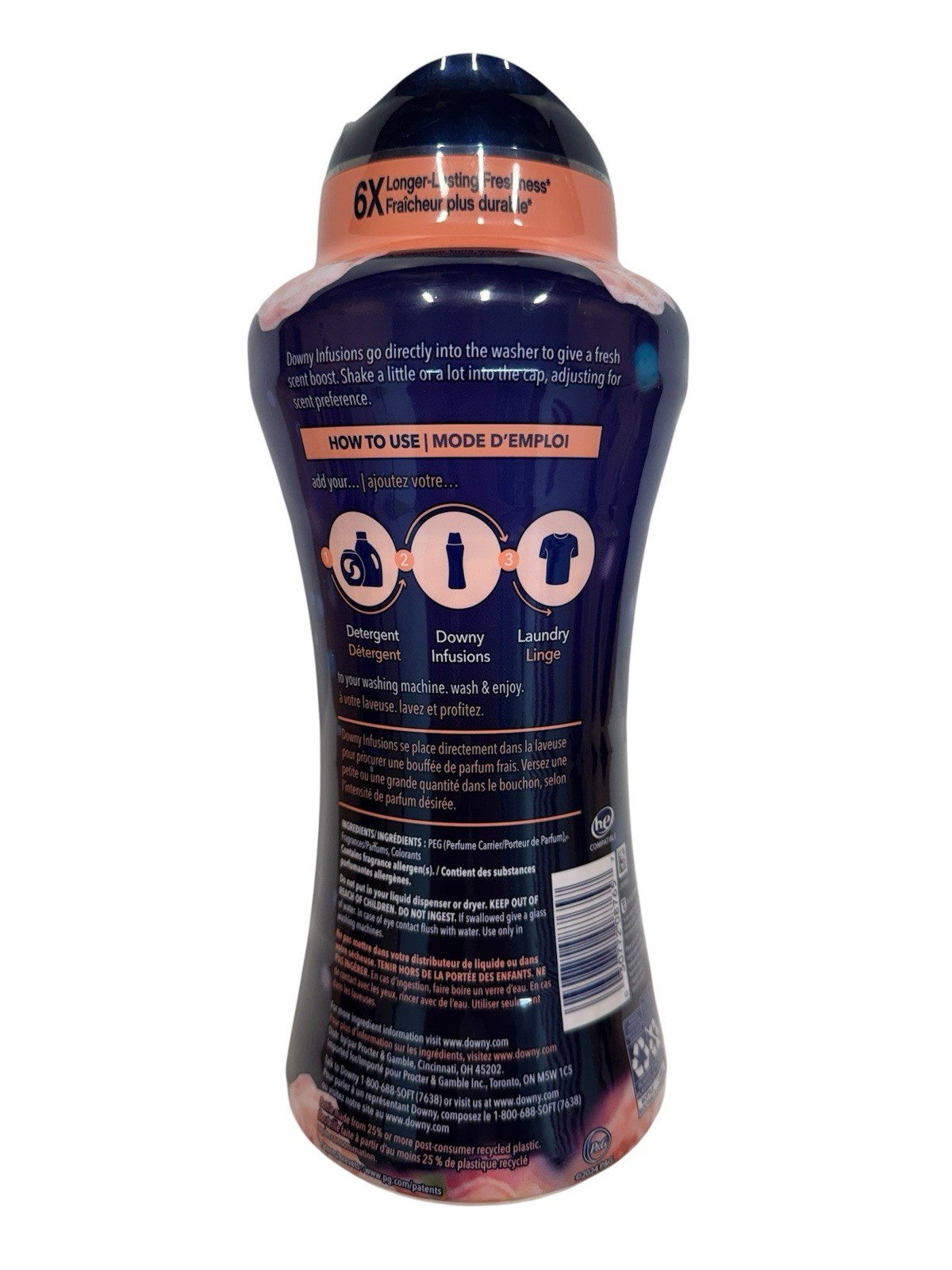 Downy Infusions Bliss SPARKLING AMBER & ROSE In-Wash Booster Beads 24 oz.