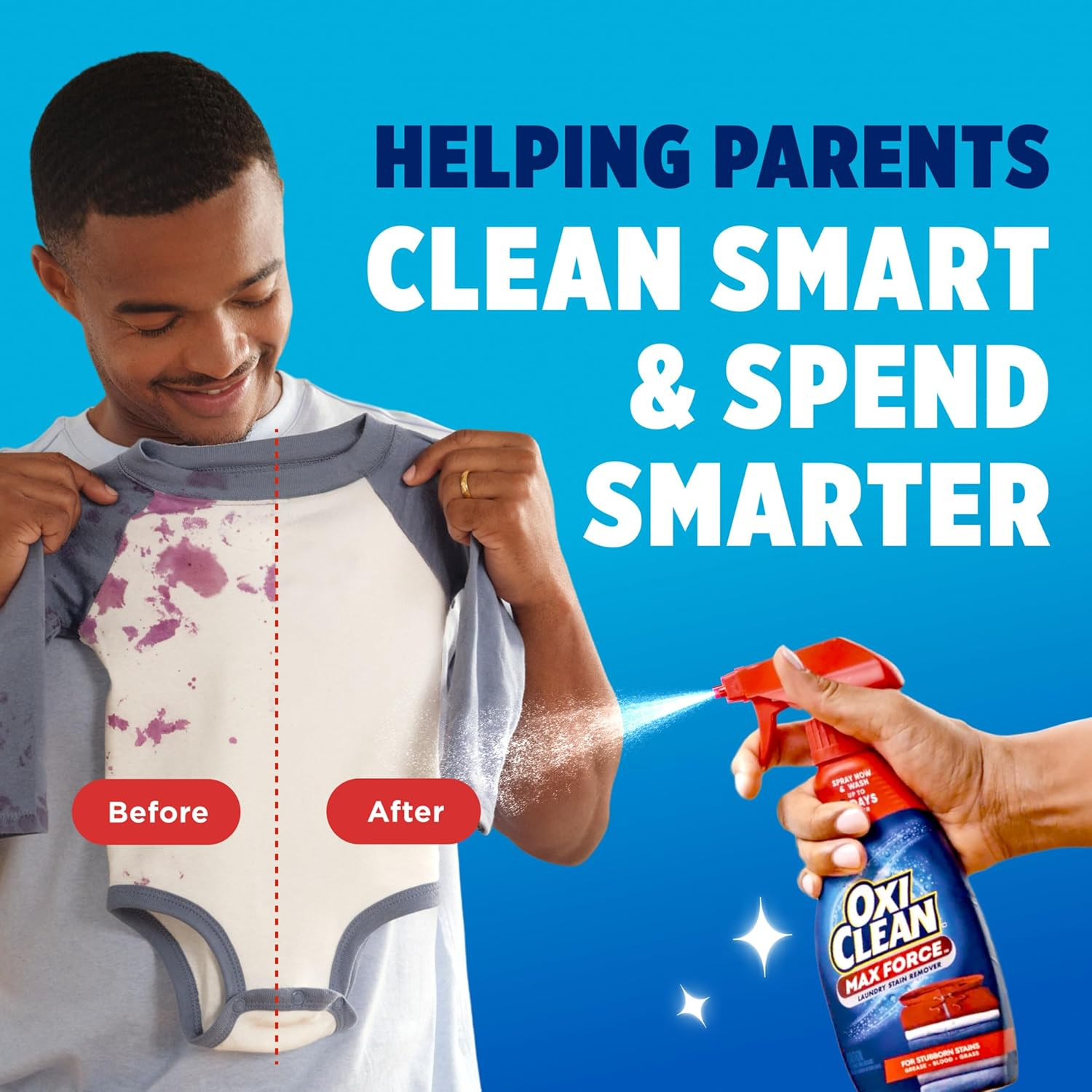 Oxiclean Max Force Baby Laundry Stain Remover Spray, Travel Size, 2 oz, 2 Pack