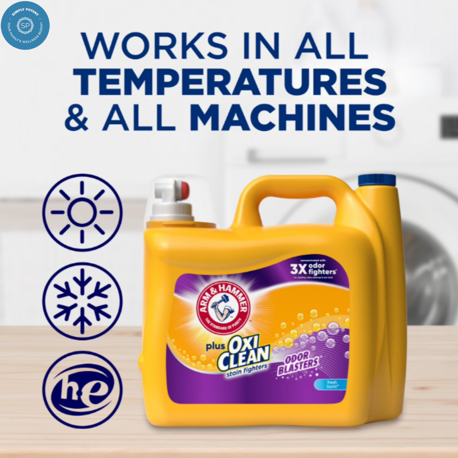 ARM & HAMMER OxiClean Odor Blasters Liquid Detergent, Fresh Burst, 200.2 Fl Oz