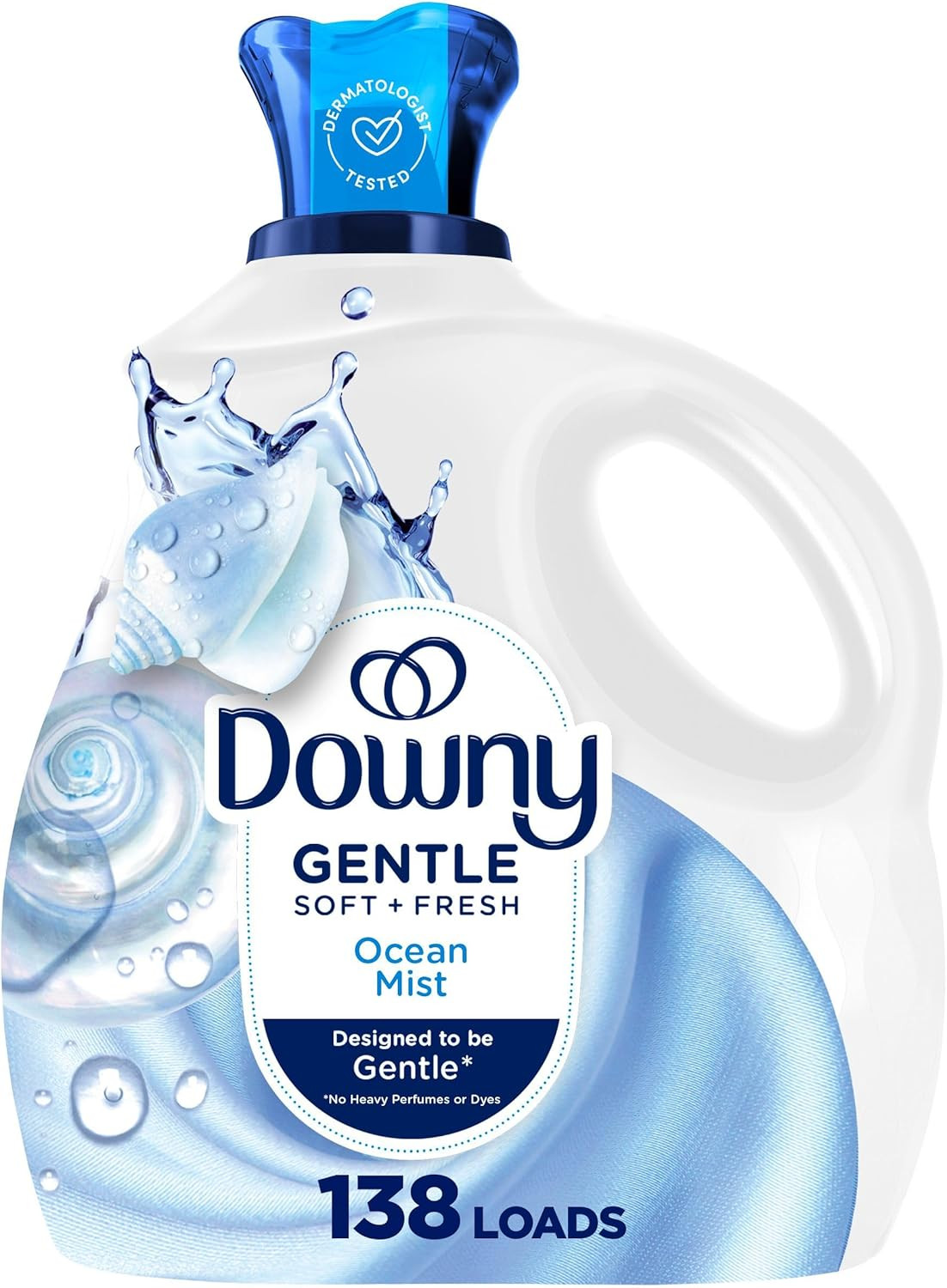 Downy Gentle Soft + Fresh Fabric Softener Liquid, Ocean Mist Scent, 93 FL OZ, 13