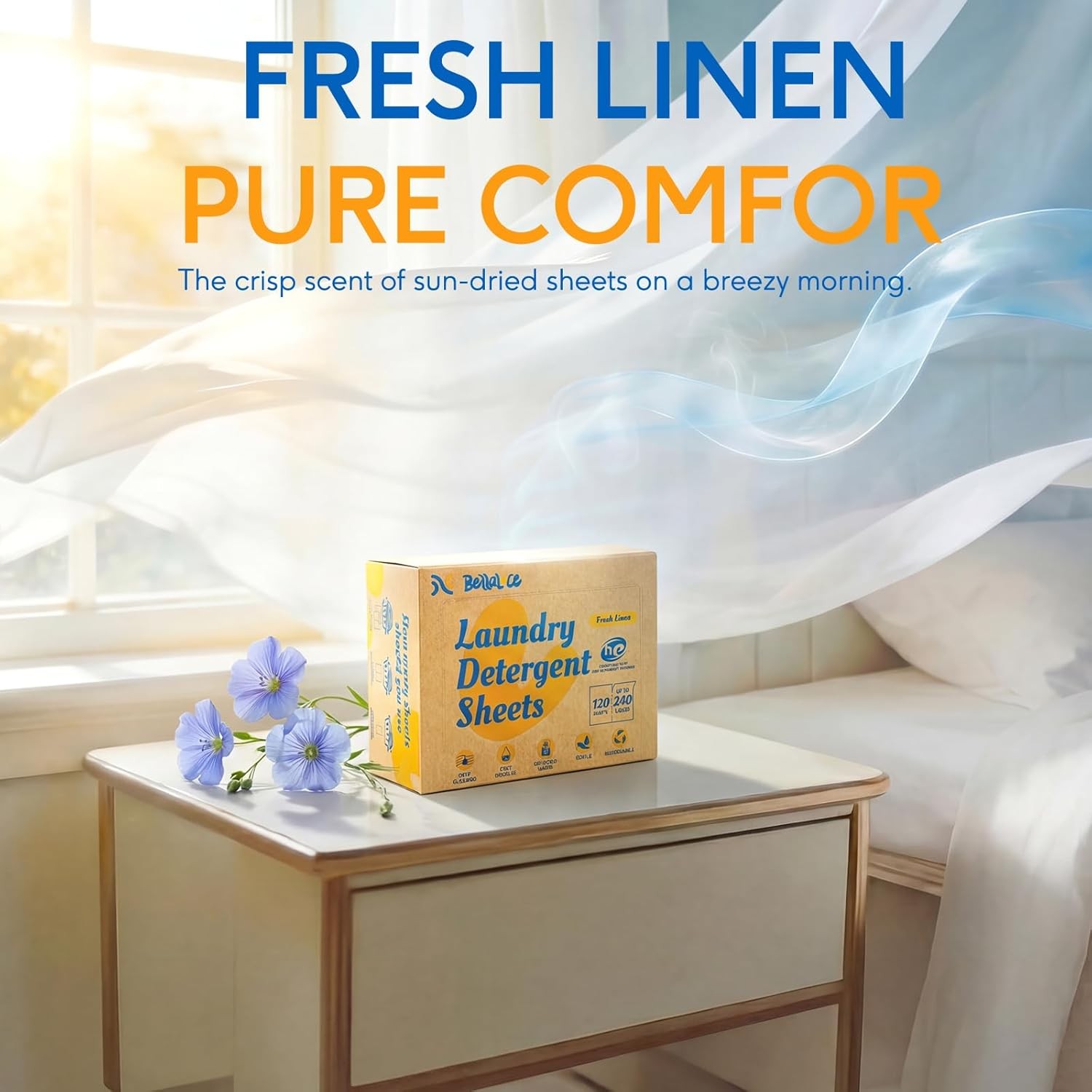 BellaLuce Laundry Detergent Sheets – Laundry Sheets, 240 Loads, Eco-Friendly, Pl
