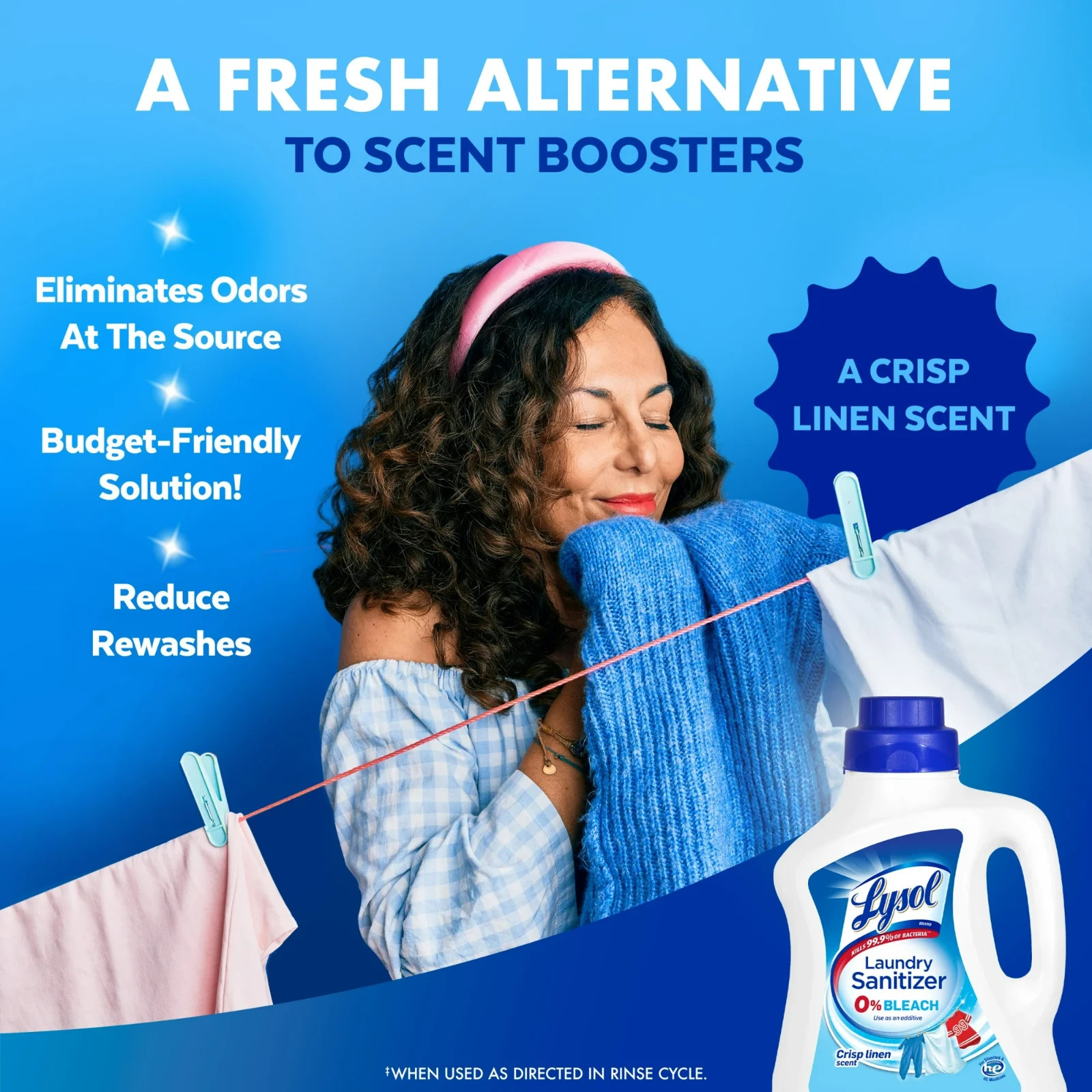 Disinfectant Laundry Sanitizer & Scent Booster, Laundry Detergent Additive, Colo