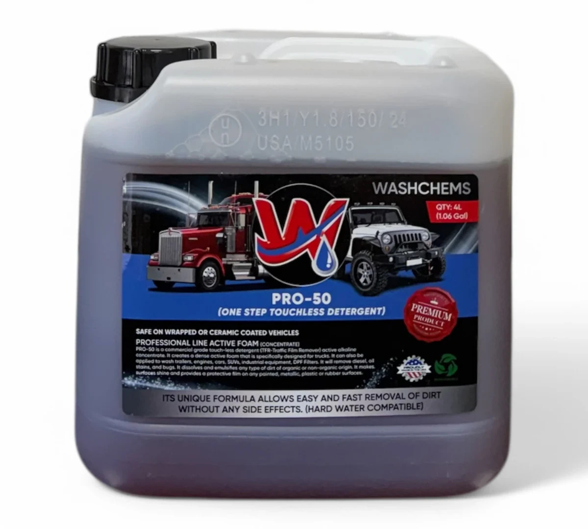 PRO-50 (1 Gal) Commercial Grade One Step Detergent Touchless Truck SOAP