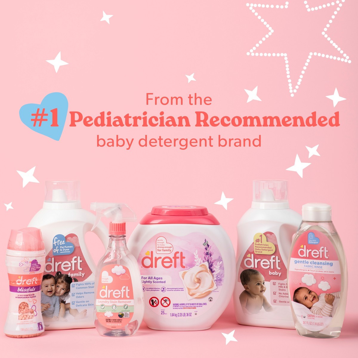 Dreft Toddler Laundry Detergent Liquid, Fights Stains, 64 Loads – 84 fl oz