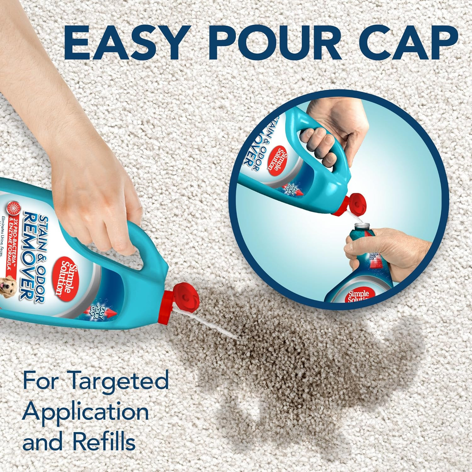 Stain & Odor Eliminator for Pets, Carpet Deodorizer, Enzyme Pet Odor Eliminator