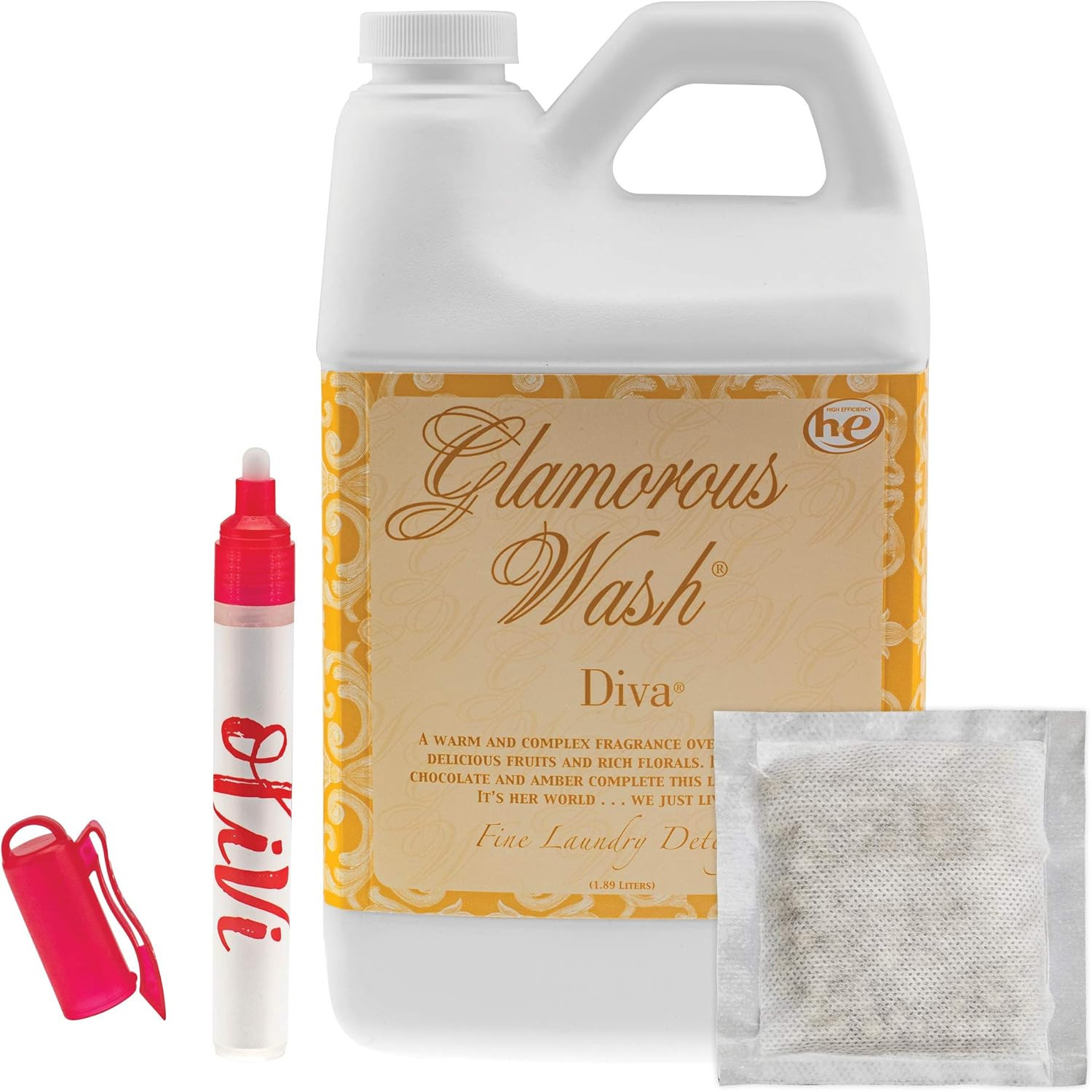 Tyler DIVA Glamorous Wash Laundry Detergent- 1/2 Gallon – With Olivi Stain Remov