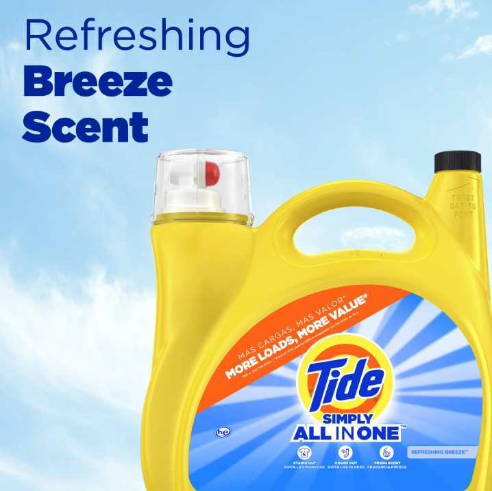 Tide Simply All-in-One Liquid Laundry Detergent, 182 fl oz, 138 loads