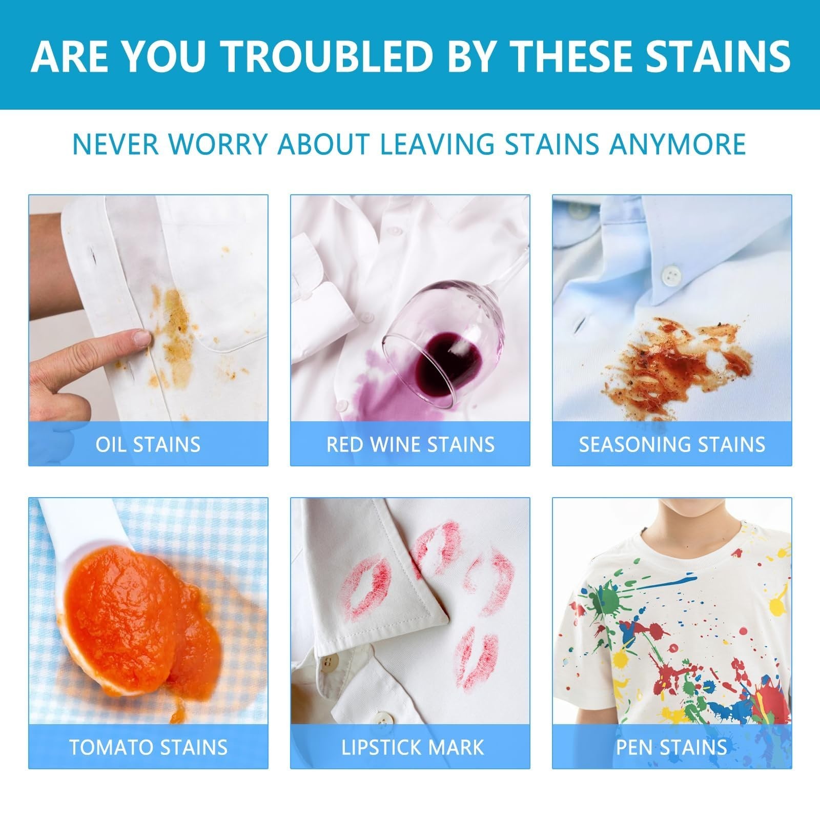 2PCS Powerful Non-Ionic Stain Remover Spray for Clothes, Active Enzyme Cleaner