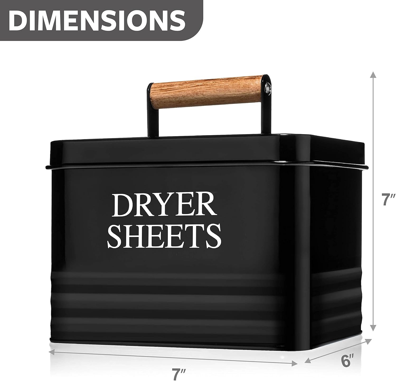 Modern Farmhouse Metal Laundry Dryer Sheets Holder Fabric Softener Dispenser wit