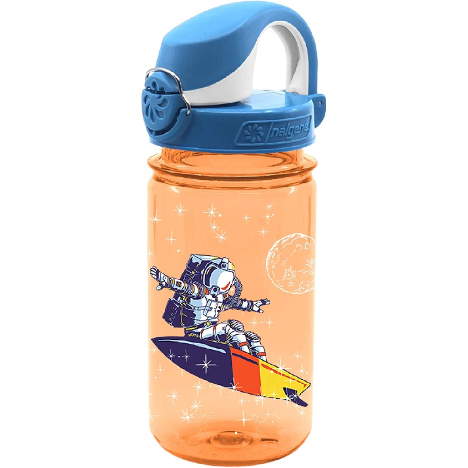 Nalgene Sustain On-The-Fly 12oz Kids Bottle (Orange Astronaut) OTF Reusable